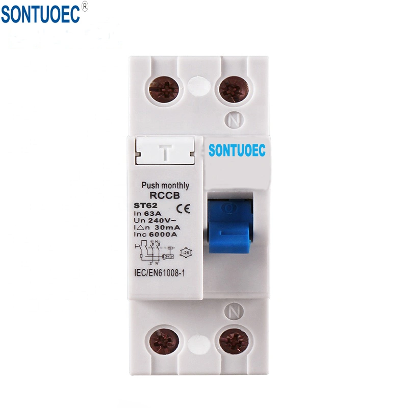 Sontuoec F360 2p 4p Series RCCB Residual Current Circuit Breaker RCD Price Electronic Type or Magnetic Type
