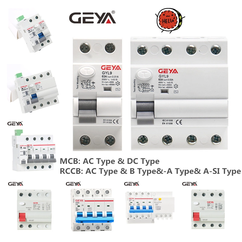 Geya Mini MCB Circuit Breaker 2p 6A 16A 32A 40A 63A 4.5ka